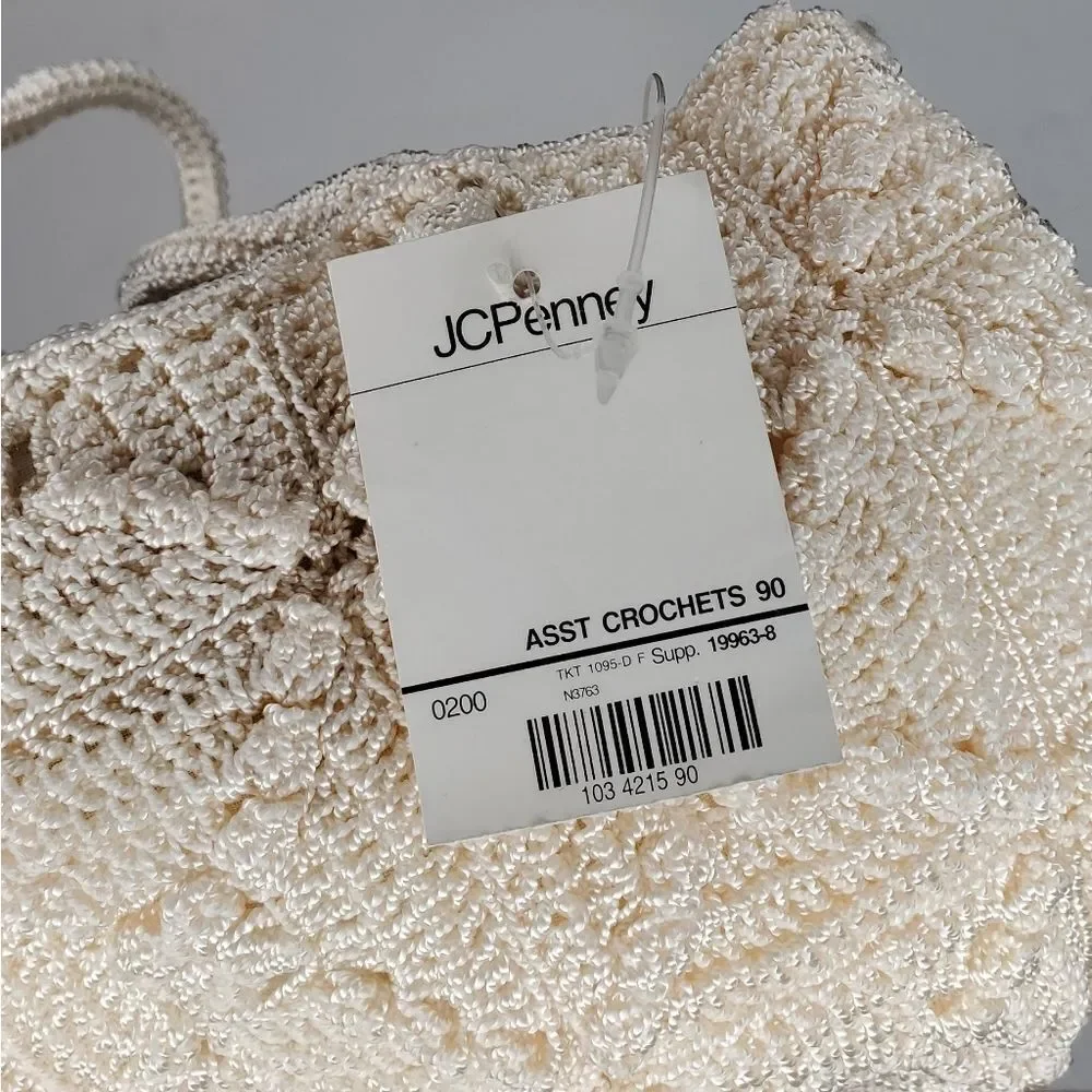 NEW ARIZONA purse Y2K ivory crochet‎ magnetic closure bag - Picture 3 of 6